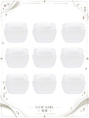 20g Travel Containers Leak-Proof Plastic Cosmetic Jars Spatulas Bag 21 Pc Set